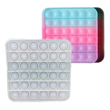 Imagem de Pop It Quadradinho Mágico Que Muda De Cor 12x12cm - Universo Pop It