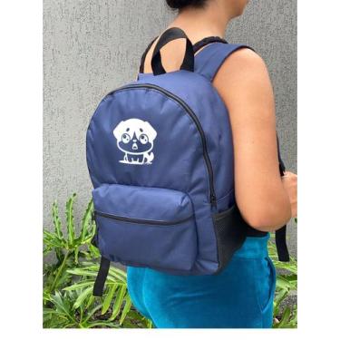 Imagem de Mochila Small CACHORRO ASSUSTADO Bolsa Escolar Trabalho Viagem Mala Fa