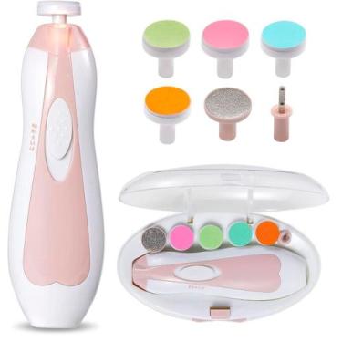 Imagem de Cortador de Unhas Elétrico para Bebê Kit com Estojos Coloridos - GENZO