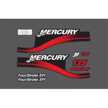Imagem de Kit Faixa Adesivo Motor Mercury 135 Hp Ano 1999 A 2004 - SPTS
