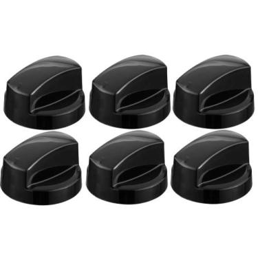 Imagem de Kit 6 Botão Manipulo Fogão Electrolux 8267 76DBA56GXQ 56LBU 56SAB 56TA