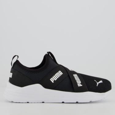 Imagem de Tênis Puma Wired Run Slip-On PS BDP Infantil Preto, 31
