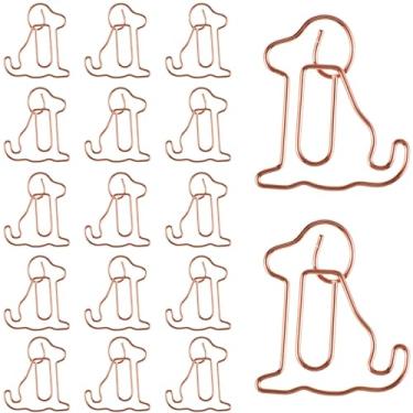 Imagem de 25 peças de clipes de papel em forma de cachorro, marcadores de livro de animais fofos em forma de animal, clipe de papel fofo para escritório, material escolar, marcador de livro, material de