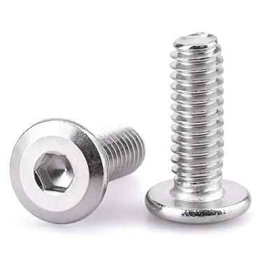 Imagem de Parafusos sextavados de 1/4-20 x 3/10.2 cm, aço inoxidável 304 18-8, parafusos de máquina escareados chanfrados para móveis, encadernação, máquinas, automotivo, projetos DIY, 25 peças