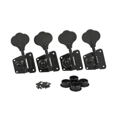Imagem de KAISH Black Lefty Vintage Trevo dos anos 70 afinadores de baixo afinadores de baixo teclas de afinação para baixo Jazz J Bass ou Precision P Bass