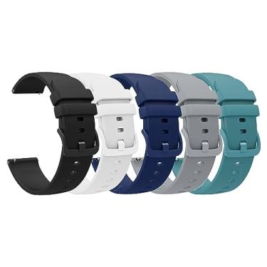 Imagem de Pulseira esportiva compatível com relógio inteligente Wontrum, Lamshaw Classic Watch de 18 mm, pulseira esportiva compatível com relógio Mindrose H80 de 3,7 cm, Wontrum Y70 (pulseira de tamanho de 18