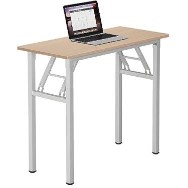 Imagem de Need Mesa pequena de 80 cm, sem montagem, dobrável, mesas de computador resistentes e resistentes para espaço pequeno/escritório doméstico/dormitório AC5AW (80 * 40)