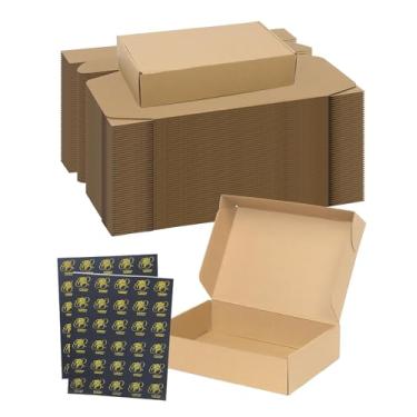 Imagem de TryDrem Caixas de transporte marrons de 9x6x2 polegadas, conjunto de 45, caixas de papelão ondulado, caixas de embalagem postal para envio de literatura de presentes para pequenas empresas