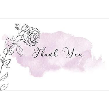 Imagem de Tree-Free Greetings Cartões de agradecimento com envelopes brancos para simpatia, chá de bebê, formatura, 10x15 polegadas, conjunto de 12, pêsames florais de lavanda 1 (TK61416)
