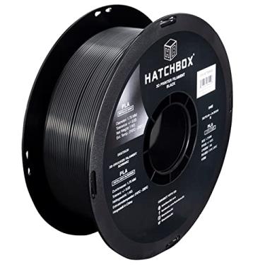Imagem de HATCHBOX Filamento de impressora 3D PLA com acabamento metálico, precisão dimensional +/- 0,03 mm, carretel de 1 kg, 1,75 mm, preto