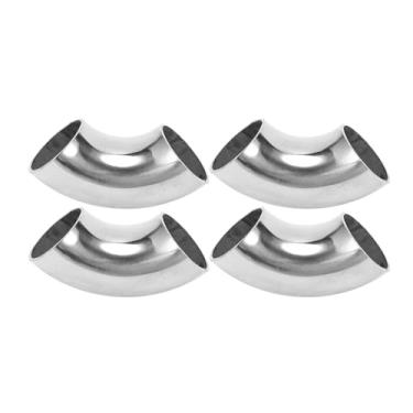 Imagem de Motoforti 4 peças 90 graus curva mandril cotovelo carro modificado tubo de escape tubulação 3.8 cm espessura OD 1,5 mm/16GA 38x100x1,5 mm 201 aço inoxidável 4pcs
