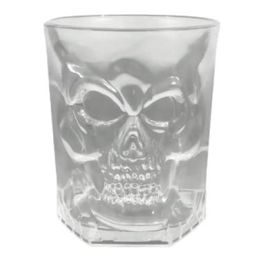 Imagem de Copo com Caveira Acrílico Roxo - 400ml