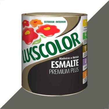 Imagem de Tinta esmalte lukscolor alto brilho 900ml cinza chassis