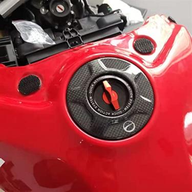 Imagem de Tampa de combustível de fibra de carbono tampa de combustível para S1000RR 2010 a 2021 tampa de enchimento de combustível tampa de tanque de gás Moto S1000 RR S 1000 RR HP4 (azul)