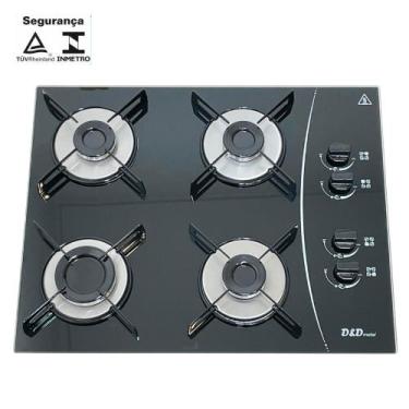 Imagem de Fogão Cooktop Gás E Acendimento Elétrico D&d Preto 110v/220v - D&D Met