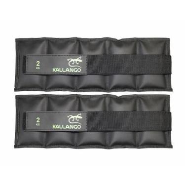 Imagem de Caneleira profissional emborrachada 2kg - preto - Kallango