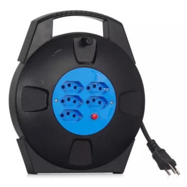Imagem de Extensão Filtro de Linha 10 Metros 5 Tomadas Bivolt Portatil - Knup