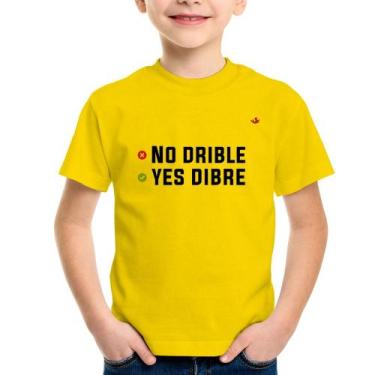 Imagem de Camiseta Infantil No drible, yes dibre - Foca na Moda, Amarelo, 8