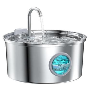 Imagem de Fonte de Água para Gato FOFNON em Aço Inoxidável - 3,2L/108oz