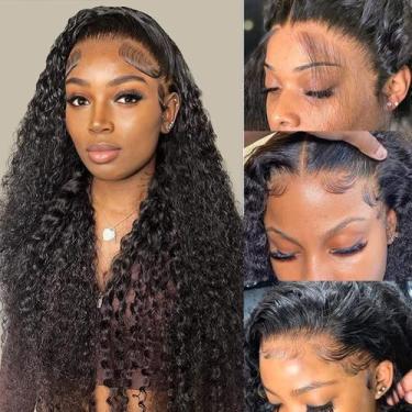 Imagem de Peruca Frontal de Renda GIESWY Deep Wave 30" - Cabelo Humano com 180% 