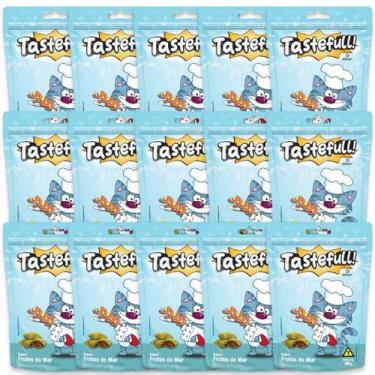 Imagem de Hana Tastefull Para Gatos Kit 15 Un Frutos Do Mar 40g