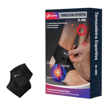 Imagem de Tornozeleira ortopédica ajustável compressão profissional esportiva estabilizador para Tornozelo