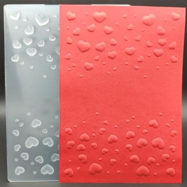 Imagem de Pasta de plástico em relevo, 12 x 17 cm, papel de fundo, artesanato, impressões texturizadas de plástico para fazer cartões, scrapbooking