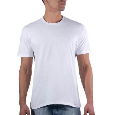 Imagem de Camiseta Ogochi Manga Curta Básica Masculina 6001001 Branca, G, Branco