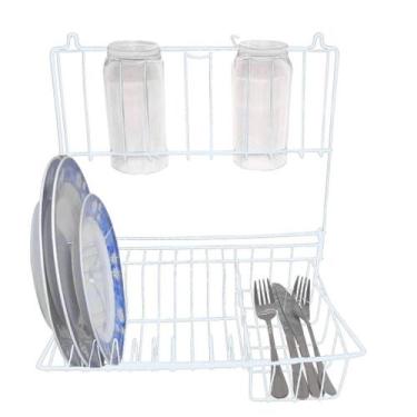 Imagem de Escorredor de louças Parede Dobrável 10 Pratos e 5 Copos  espaço para 