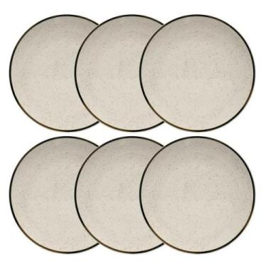 Imagem de Conjunto de Pratos Rasos 06 Peças Unni Brisa Oxford