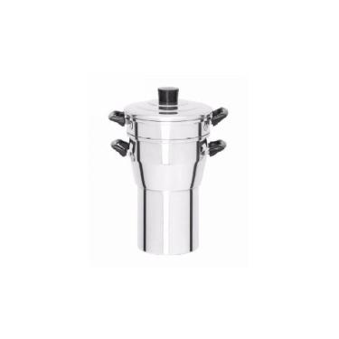 Imagem de Cuscuzeiro de Alumínio 2x1 com Peneira Externa