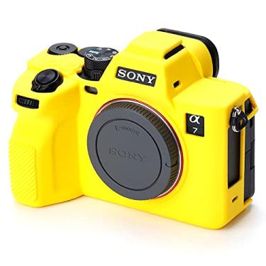 Imagem de Capa para câmera de borracha de silicone segura, profissional, destacável, antiarranhões, à prova de choque, capa protetora completa para câmera Sony Alpha A7 IV, A7 M4, A7IV, A74, A 7IV, A7M4