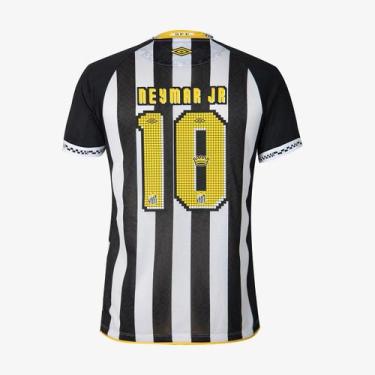 Imagem de Camisa Santos II 25/26 Neymar N 10 Jogador Umbro Masculina, GG, Preto,