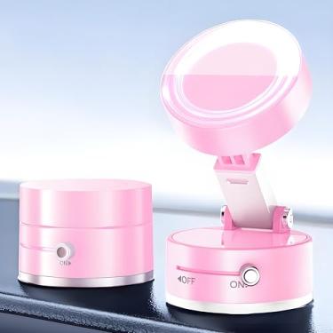 Imagem de JingJinYY Suporte magnético para telefone com sucção a vácuo, suporte magnético retrátil e dobrável atualizado 2025, um suporte móvel de telefone de carro com ventosa a vácuo para carros/academias