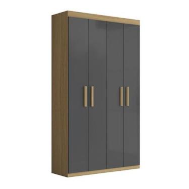 Imagem de Armário Multiuso 4 Portas Atacama/Grafite - Aramóveis