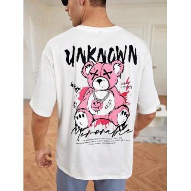Imagem de Camisetas Oversized Unknown Streetwear Masculina Padrão - METHODIC, Br