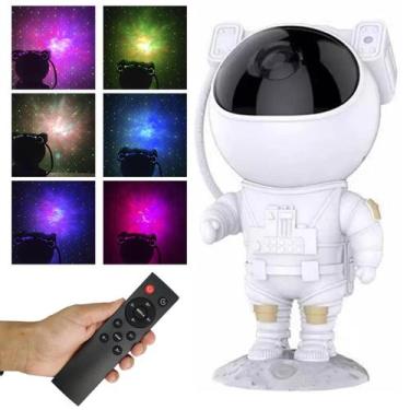 Imagem de Projetor Astronauta Luzes Estrela Galaxia Espaço Decoraçao Usb Mesa Ca