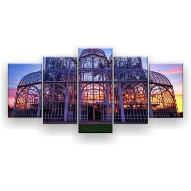 Imagem de Quadro Decorativo Mosaico 5 Peças Jardim Botânico Curitiba - Excelênci