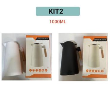 Imagem de Garrafa Térmica de água 1 Litro Com Termômetro Led Para Chás / Café De