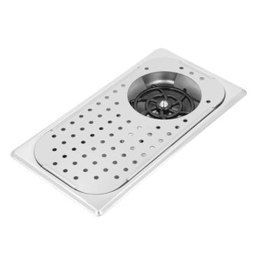 Imagem de Enxagua do Jarro da Banheira, Lavadora automática de copo de pia de alta pressão Aço inoxidável barra comercial vidro enxagua com 2 mangueiras de água & prateleira para Cozinha