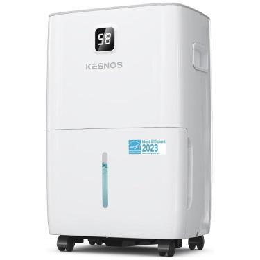 Imagem de Desumidificador Kesnos 56,78 Litros/dia para Casa e porão, com Mangueira de Drenagem, Display LED Frontal e Tanque de Água de 4 Litros,