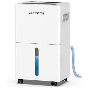 Imagem de Desumidificador Bicepos 139m² para porão,9,93 litros para Casa com Mangueira de Drenagem, Drenagem Contínua, Filtro Lavável, um