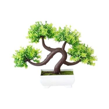 Imagem de Mini Bonsai Artificial em Vaso de Plástico - Decoração para Mesa e Jar