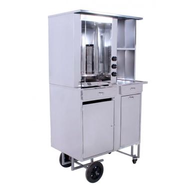 Imagem de Carrinho De Churrasco Grego R2 Com Baú De Mantimentos E Caixa 66433