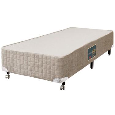 Imagem de Base Box Para Colchão De Solteiro Castor Premium Tecnopedic 39x88x188 Cm Bege E Branco