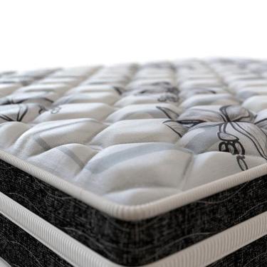 Imagem de Colchão Queen Size Guarda Costas Premium Extra Firme 22x158x198cm Probel Branco E Preto