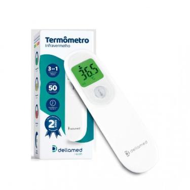 Imagem de Termômetro Infravermelho Digital 3 em 1 Multifuncional Dellamed, Branc