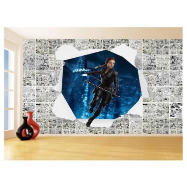 Imagem de Papel De Parede 3D Heróis Página Quadrinhos Hq 3,5M Nhma174 - Você Dec