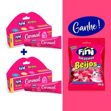 Imagem de Kit 2 Hidratantes Labiais Carmed Fini Beijos 10g + BRINDE 1 Pacote Bal
