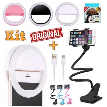 Imagem de Kit Youtuber Suporte Articulado Pescoço Ganso Flexível Celular Univers